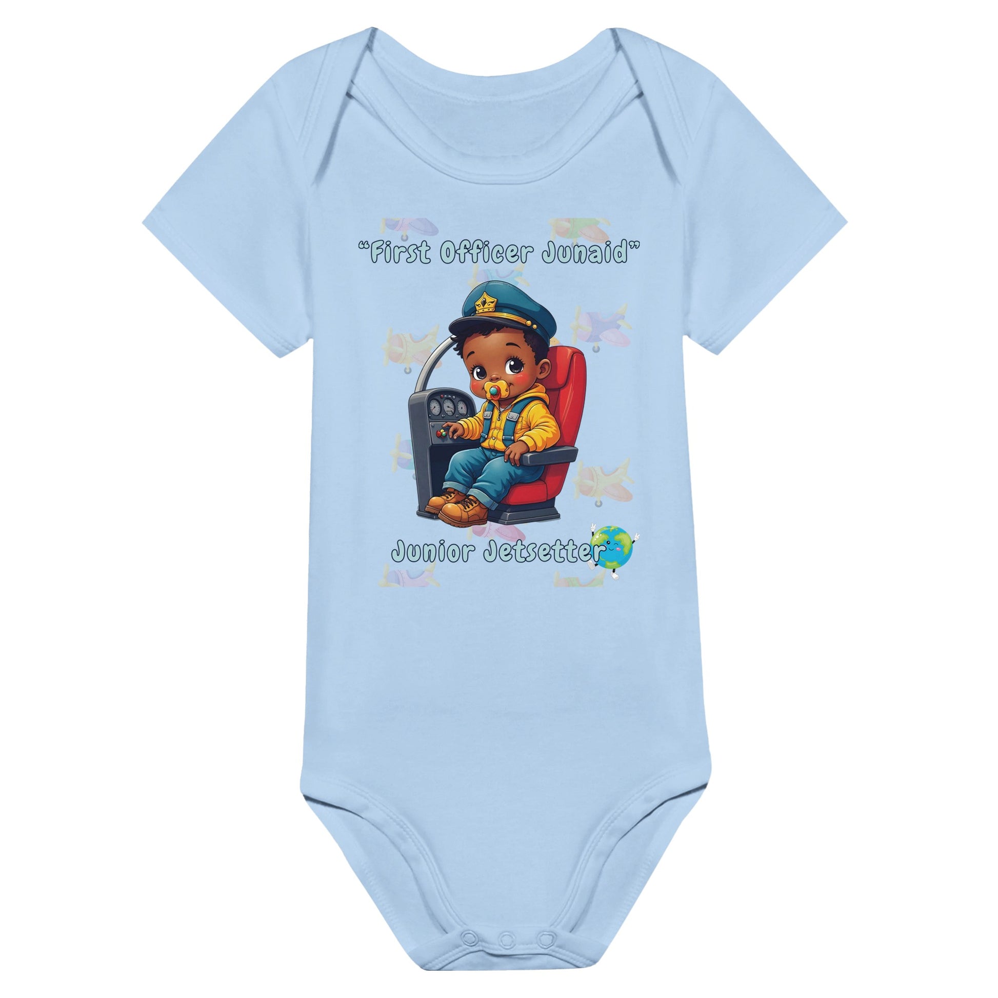 Junior Jetsetter Baby Boy Onesie – Soft & Stretchy Fabric