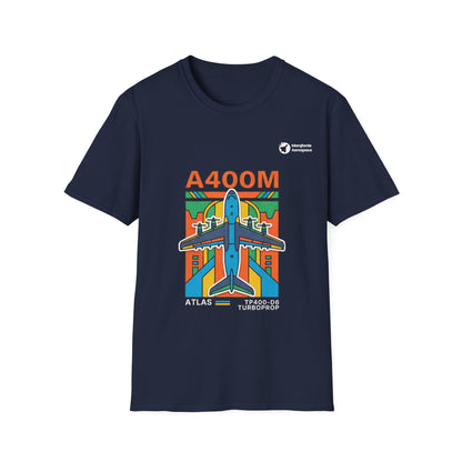 Atlas Ascent aviation graphic on a navy unisex t-shirt