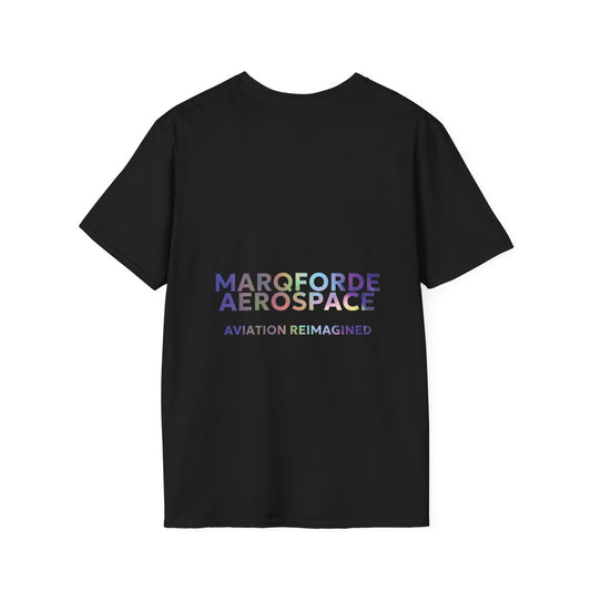 Aviation Enthusiast T-Shirt – Live Love Aviation Design in Black Colour with Holographic Colour Text Design