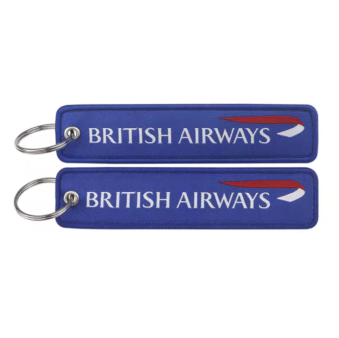 British Airways Keyring | Embroidered Flight Tag