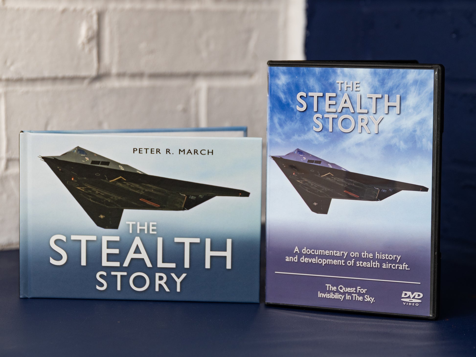 Angled front of The Stealth Story box with F-117 Nighthawk artwork.