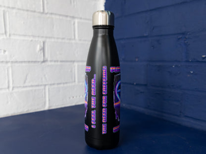 Rear angled view showing repeat graphics down the sides.