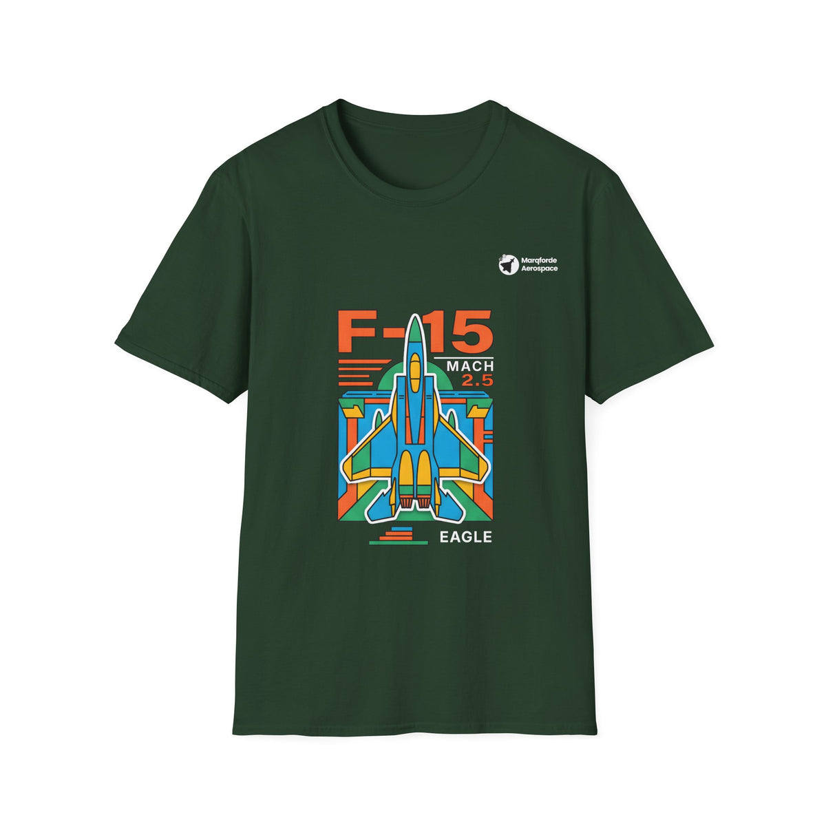 Eagle Energy aviation graphic on a forest green unisex t-shirt
