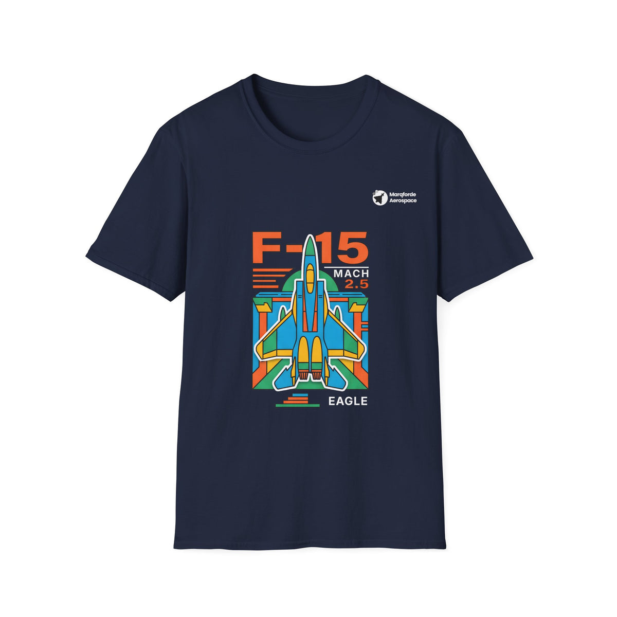 Eagle Energy aviation graphic on a navy unisex t-shirt