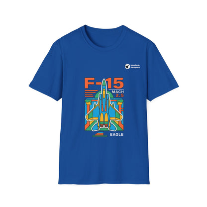 Eagle Energy aviation graphic on a royal blue unisex t-shirt