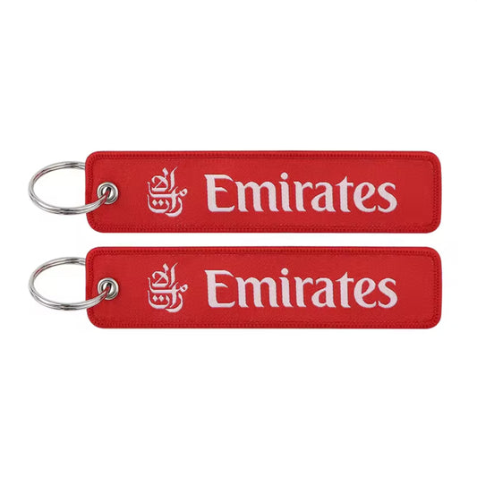 Emirates Keyring embroidered aviation keyring