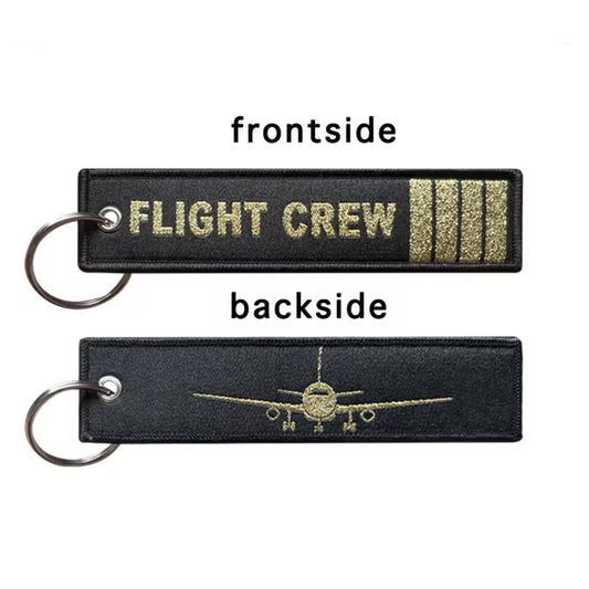 Flight Crew Keyring | Embroidered Flight Tag