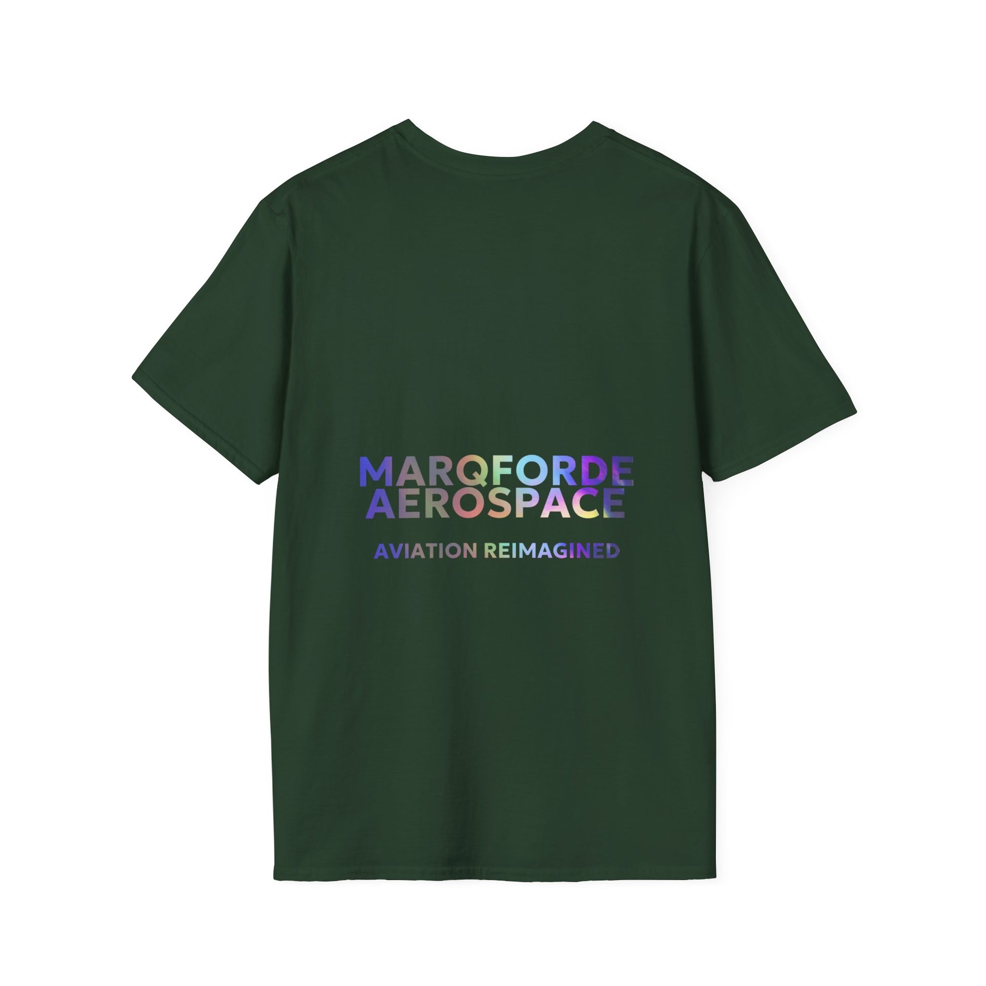 Aviation Enthusiast T-Shirt – Live Love Aviation Design in Forest Green Colour with Holographic Colour Text Design