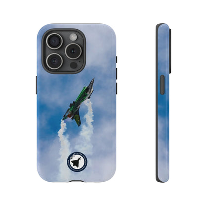 Green and black Belgian F-16 climbing with smoke aviation photo iPhone tough phone case – view 47