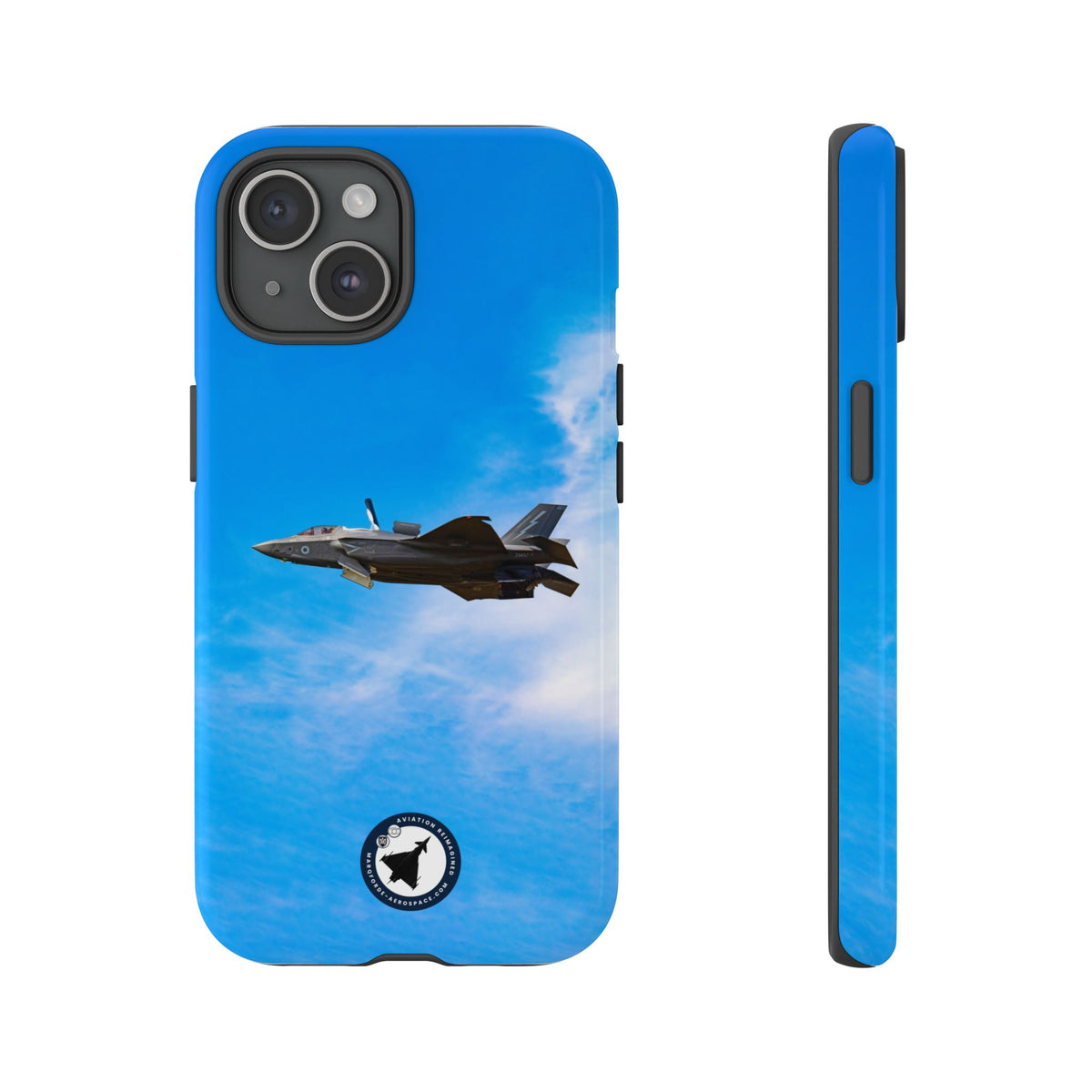 RAF F-35B Lightning hovering at RIAT aviation photo iPhone tough phone case – view 9