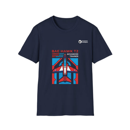 Hightime Hawk aviation graphic on a navy unisex t-shirt