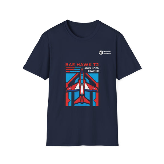 Hightime Hawk aviation graphic on a navy unisex t-shirt