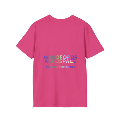 Aviation Enthusiast T-Shirt – Live Love Aviation Design in Heliconia Pink Colour with Holographic Colour Text Design