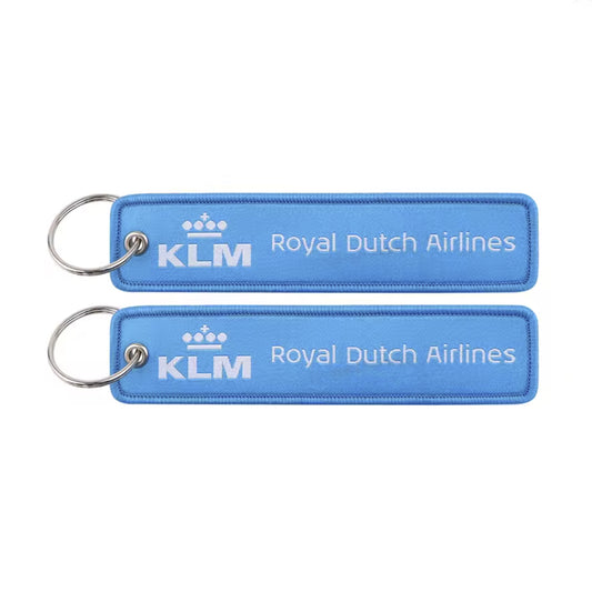 KLM Keyring embroidered aviation keyring