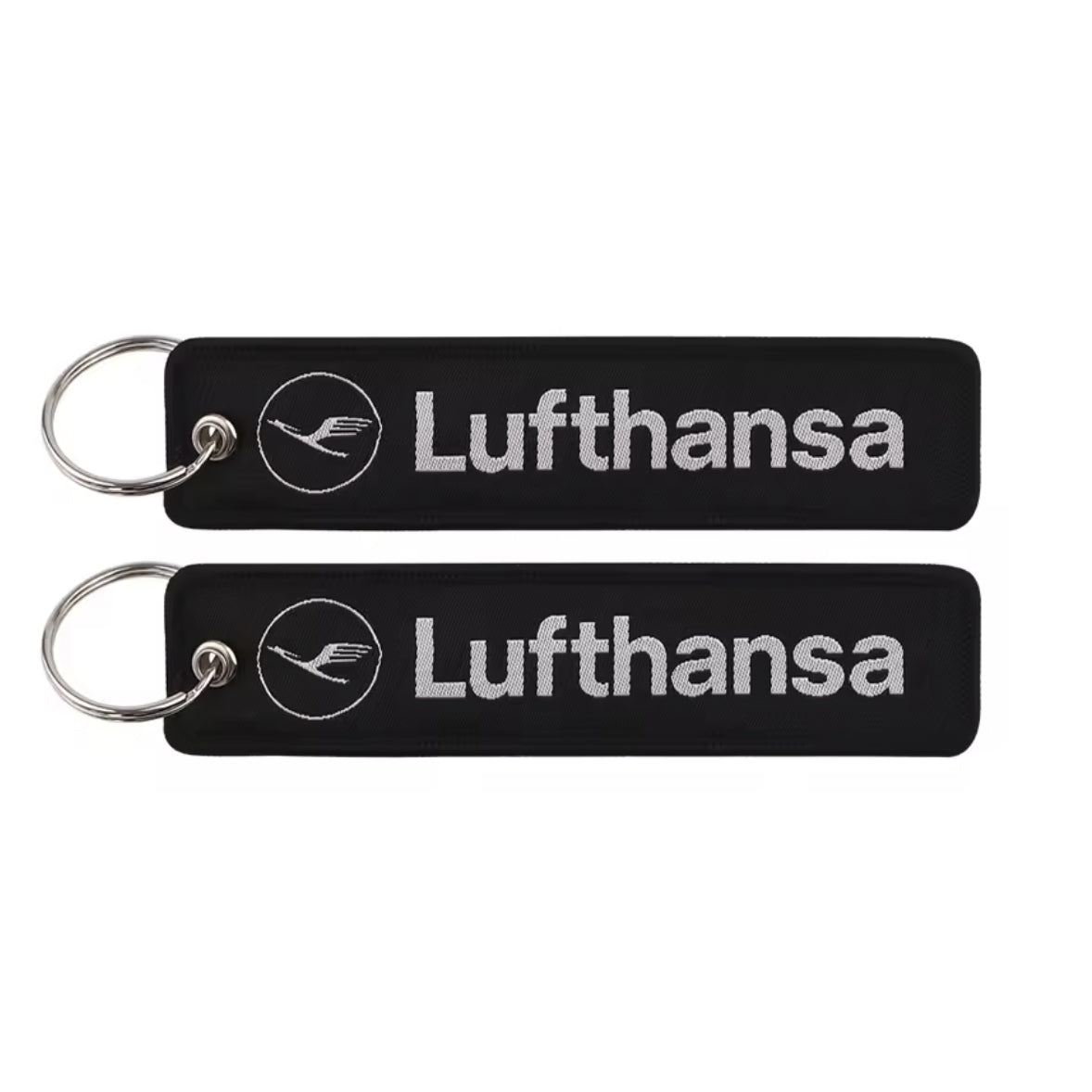 Lufthansa Keyring | Embroidered Flight Tag