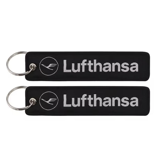 Lufthansa Keyring embroidered aviation keyring