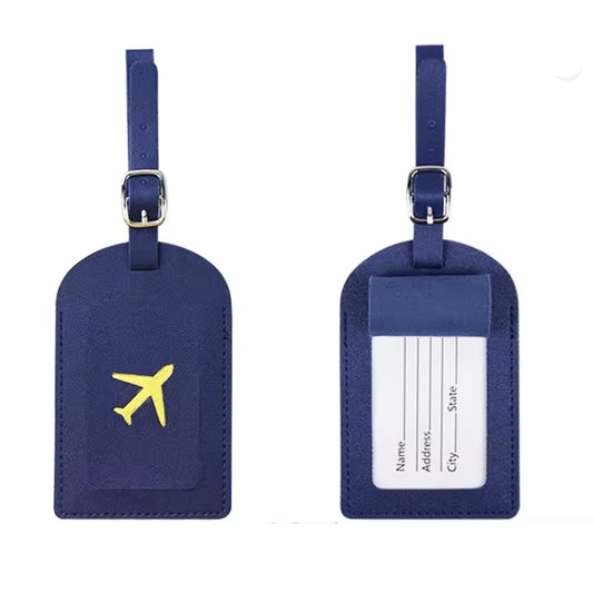 PU Leather Luggage Tag | Travel Suitcase ID Tag