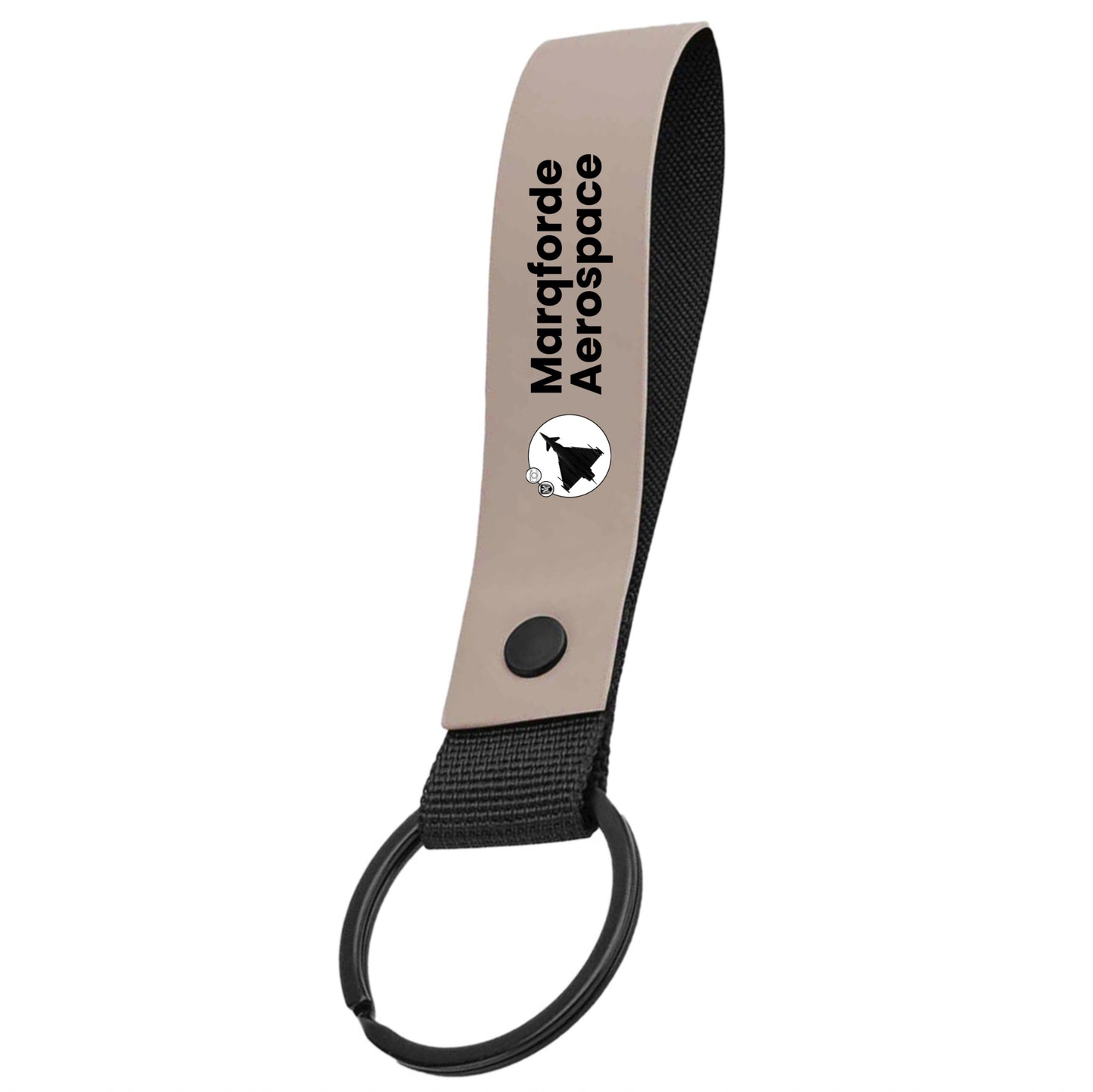 Marqforde Aerospace Keyring | Matte PU Wristlet Strap