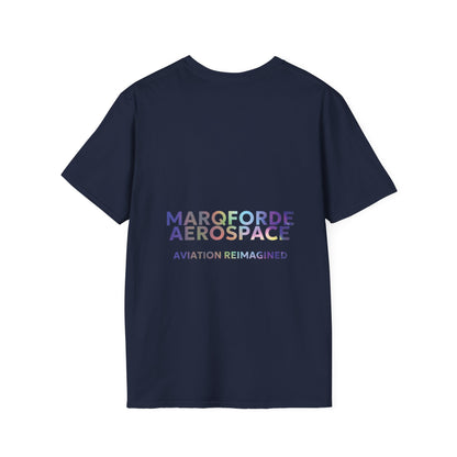 Aviation Enthusiast T-Shirt – Live Love Aviation Design in Navy Colour with Holographic Colour Text Design