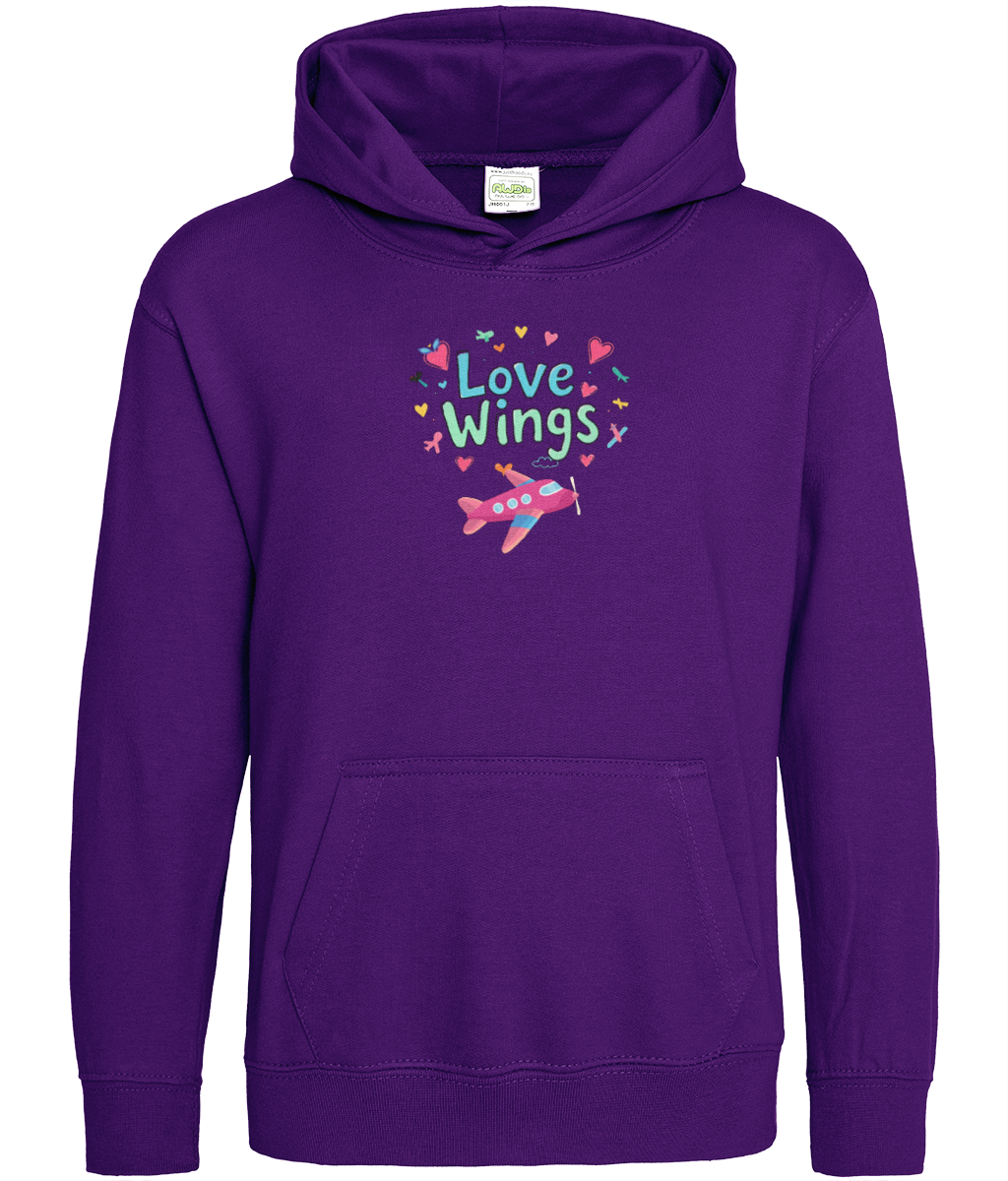 Love Wings Unisex Hoodie – Aviation-Inspired Design