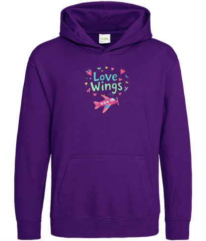 Love Wings Unisex Hoodie – Aviation-Inspired Design