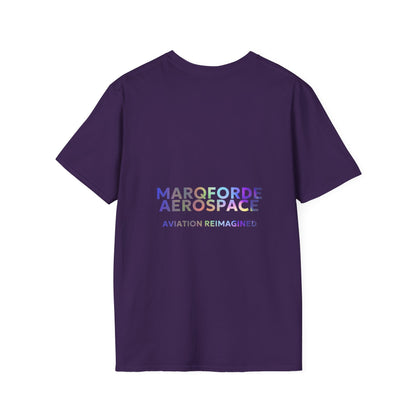Aviation Enthusiast T-Shirt – Live Love Aviation Design in Purple Colour with Holographic Colour Text Design