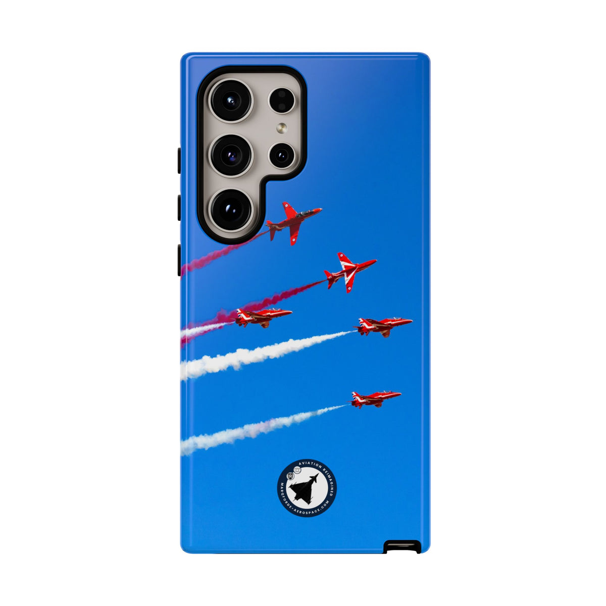 Red Arrows Hawk jets display aviation photo Samsung Galaxy tough phone case – view 3