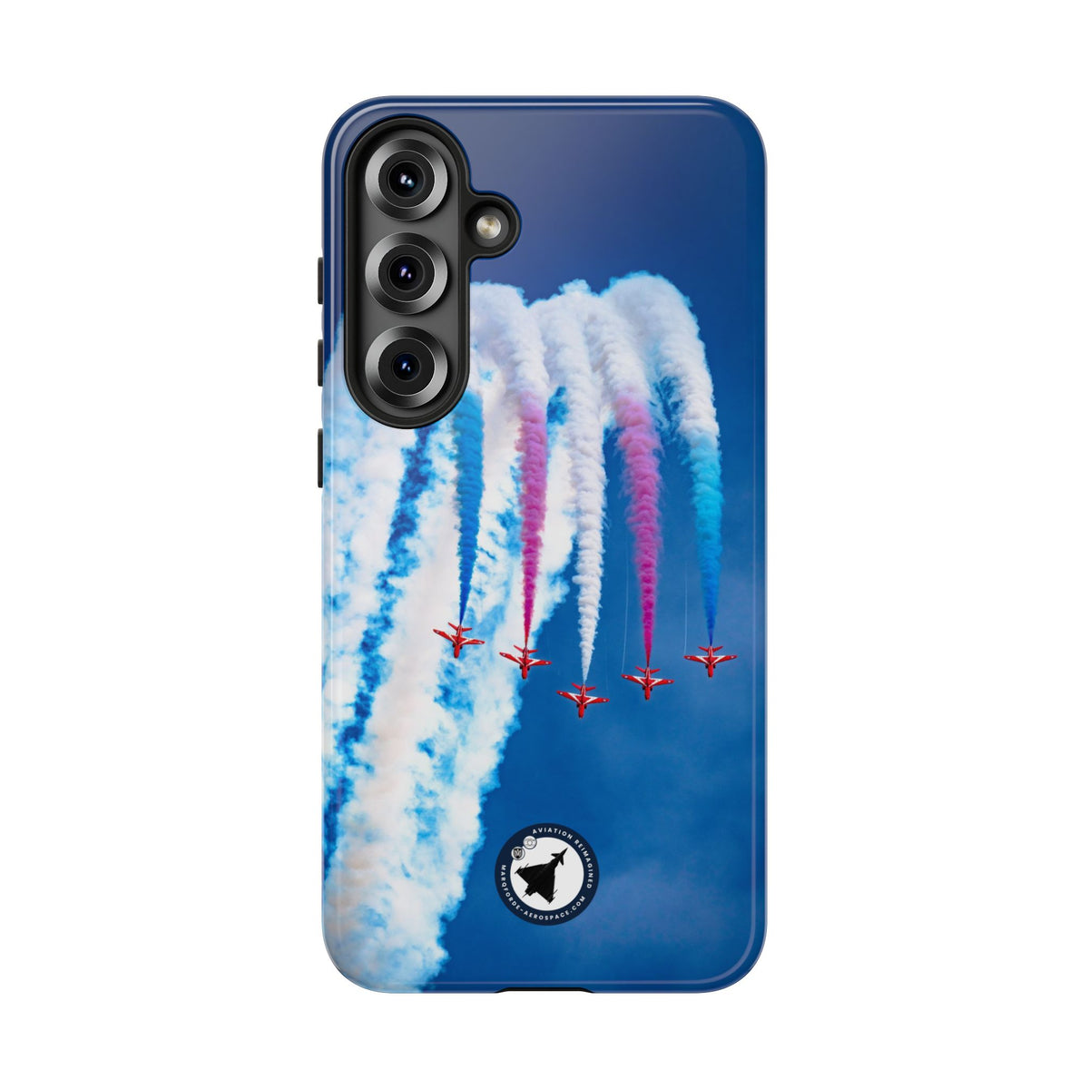 Red Arrows Apollo formation loop aviation photo Samsung Galaxy tough phone case – view 4