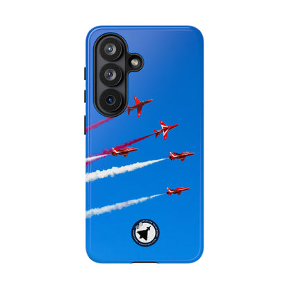 Red Arrows Hawk jets display aviation photo Samsung Galaxy tough phone case