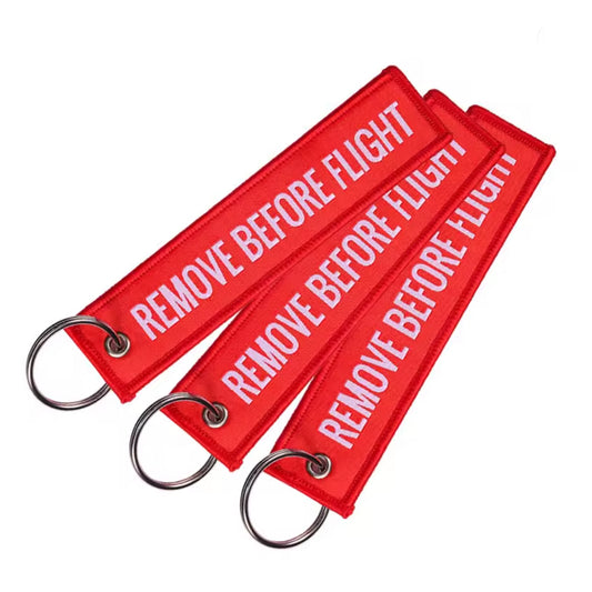 Remove Before Flight Keyring embroidered aviation keyring – view 2