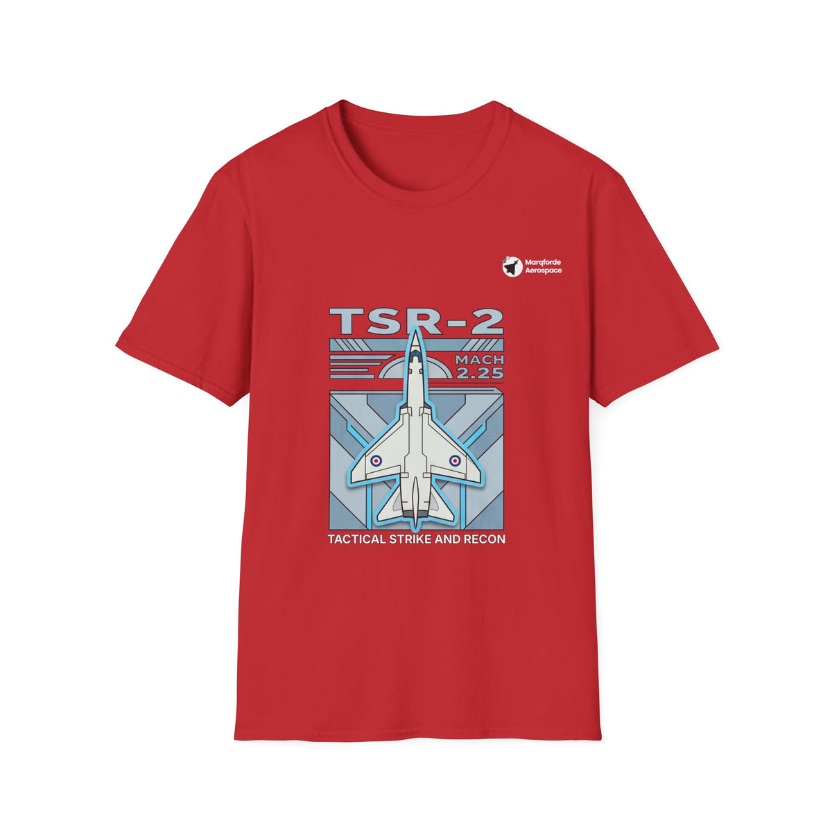 Tactical Tribute aviation graphic on a red unisex t-shirt