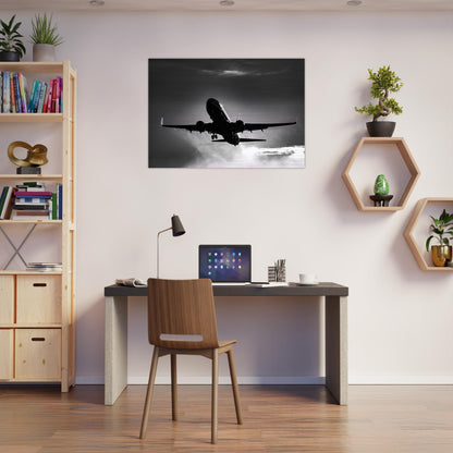 Jet2 Boeing 737 Misty Takeoff Brushed Aluminium Print – Collector’s Piece