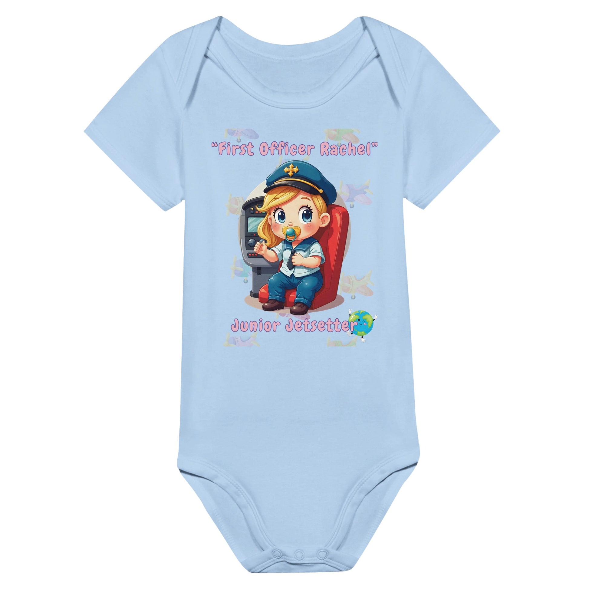Perfect Newborn Gift – Junior Jetsetter Aviation Baby Bodysuit