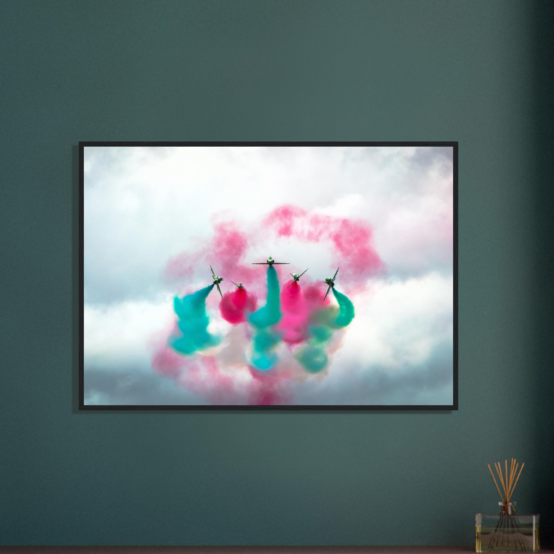 High-Quality Saudi Hawks Formation Break Print – Precision Flying Art