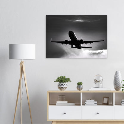 Close-Up of Jet2 Boeing 737 Misty Departure Brushed Aluminium Print