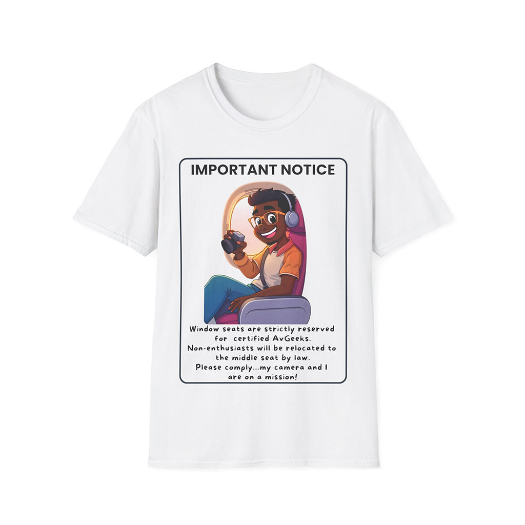 Casual Air Travel-Themed T-Shirt – Window Seat Enthusiast Edition
