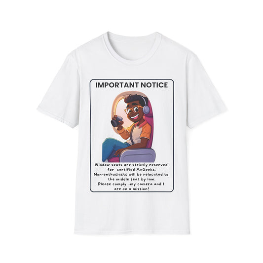 Casual Air Travel-Themed T-Shirt – Window Seat Enthusiast Edition
