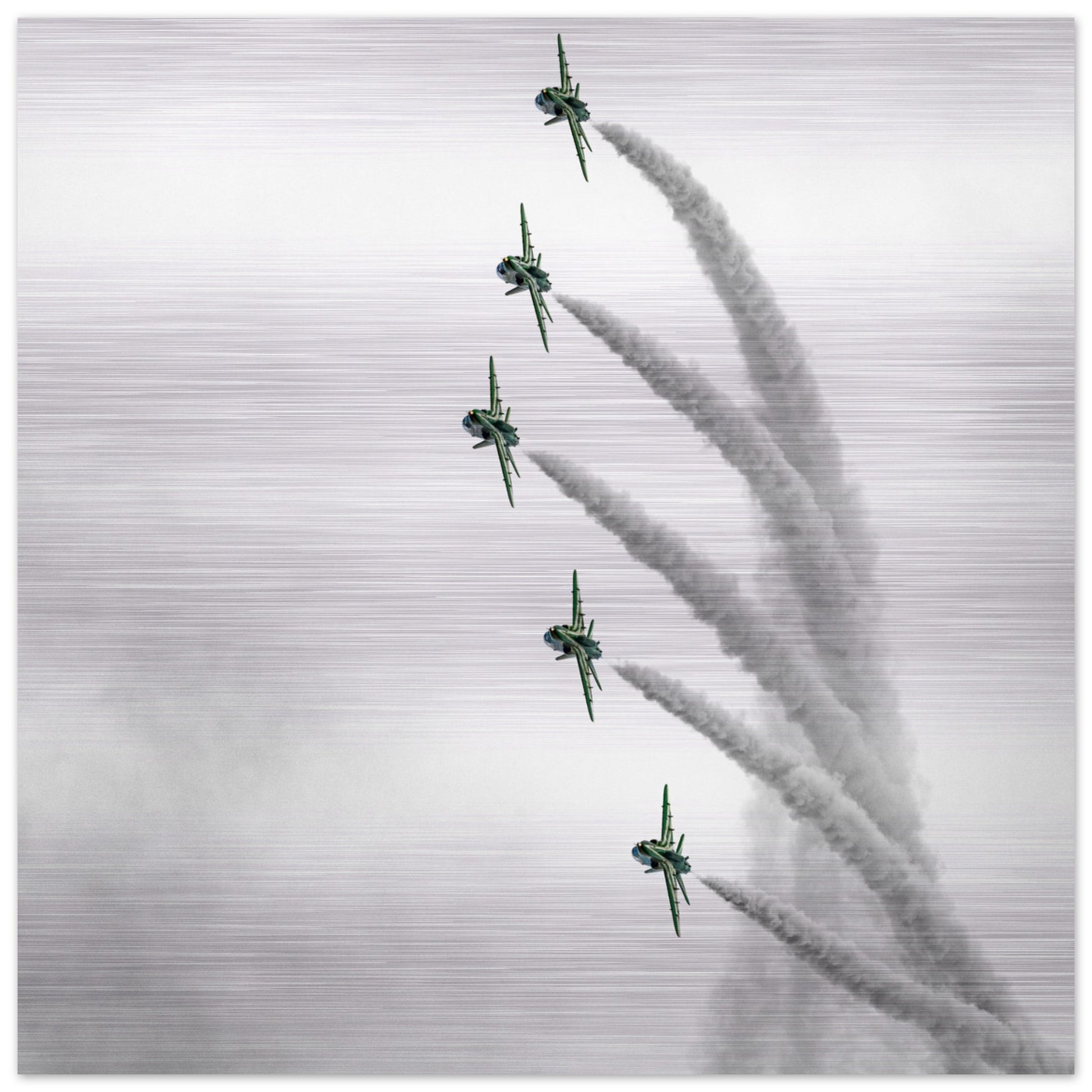 Aviation Wall Art – Royal Saudi Hawks Aerobatic Team in Flight