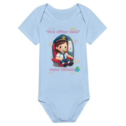 Junior Jetsetter Girls' Bodysuit – Ideal for Little Aviation Enthusiasts