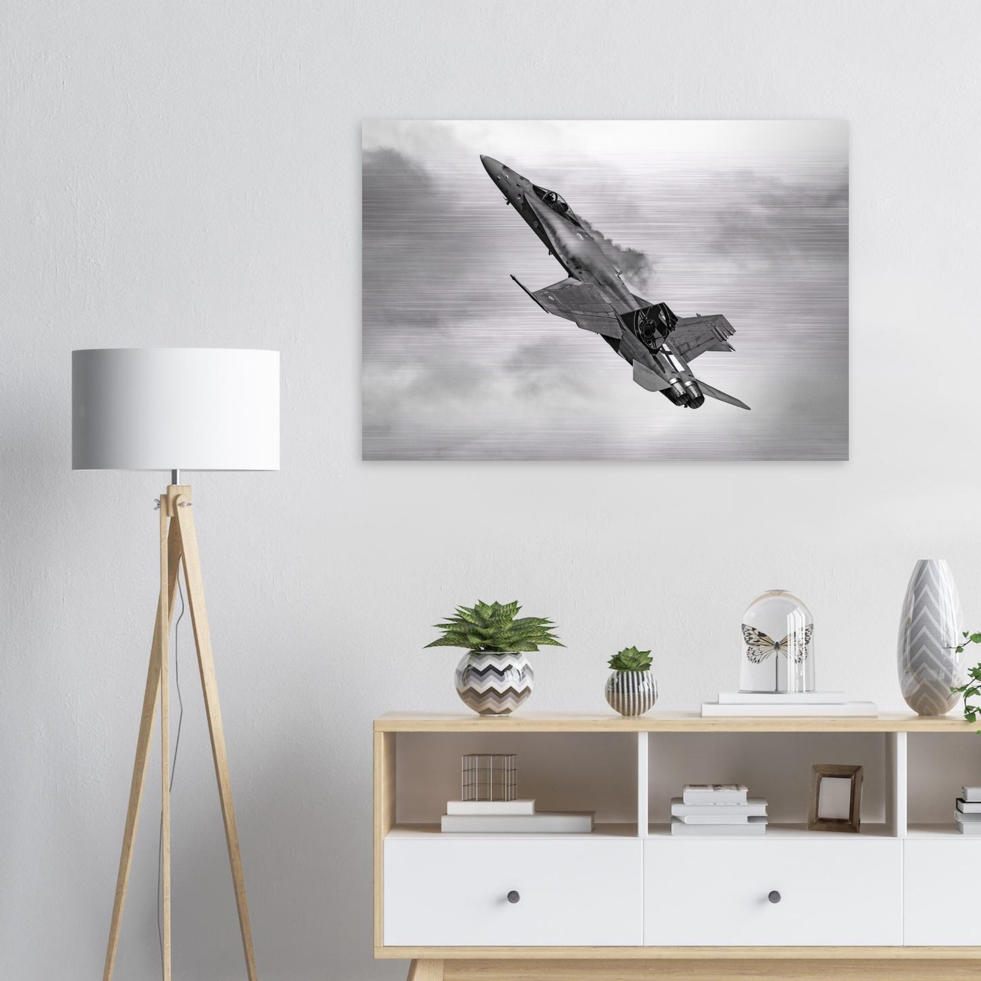 Finnish Air Force F/A-18 Hornet Aluminium Print – Iconic Aircraft in Action