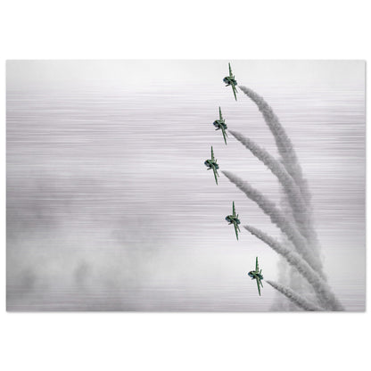 Royal Saudi Hawks Brushed Aluminum Print – Premium Aviation Wall Art