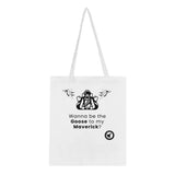 Goose To My Maverick Tote Bag – Light Colours Aviation-Themed Design