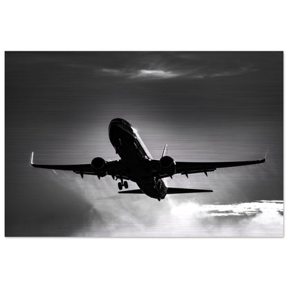Premium Jet2 Boeing 737 Brushed Aluminium Art for Aviation Lovers