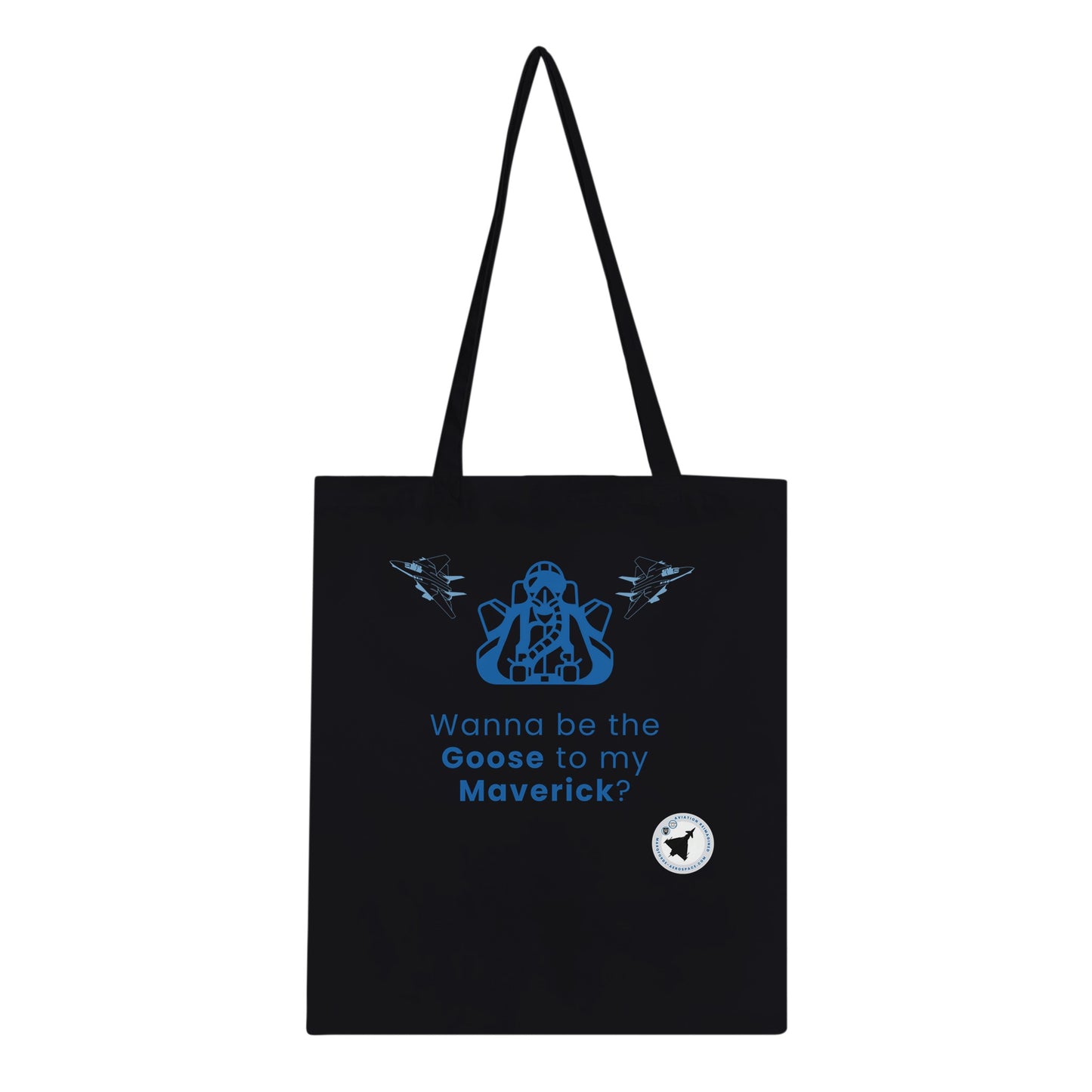 Casual Aviation-Themed Tote – Goose To My Maverick Dark Colourway