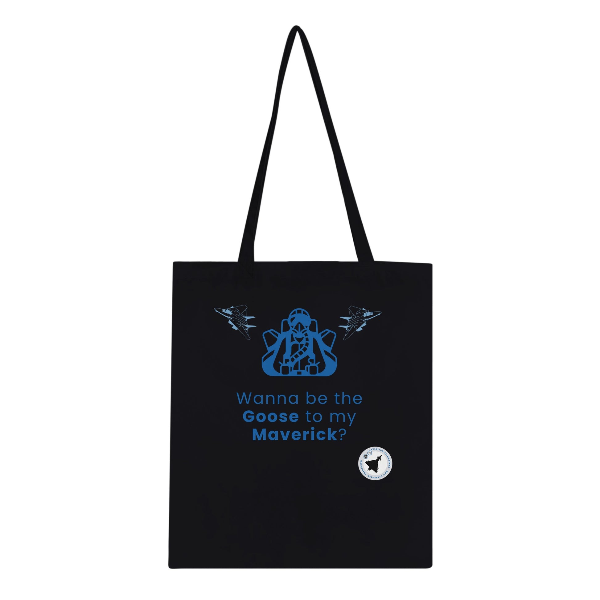 Casual Aviation-Themed Tote – Goose To My Maverick Dark Colourway