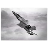 Finnish F/A-18 Hornet Brushed Aluminium Print – Premium Aviation Art