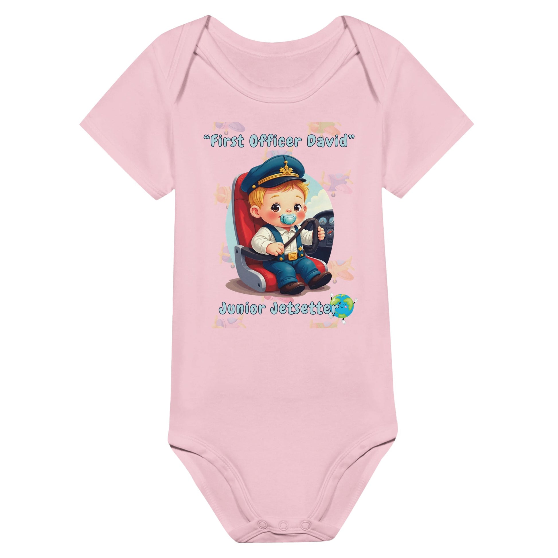 Premium Quality Aviation Baby Bodysuit – Junior Jetsetter for Boys