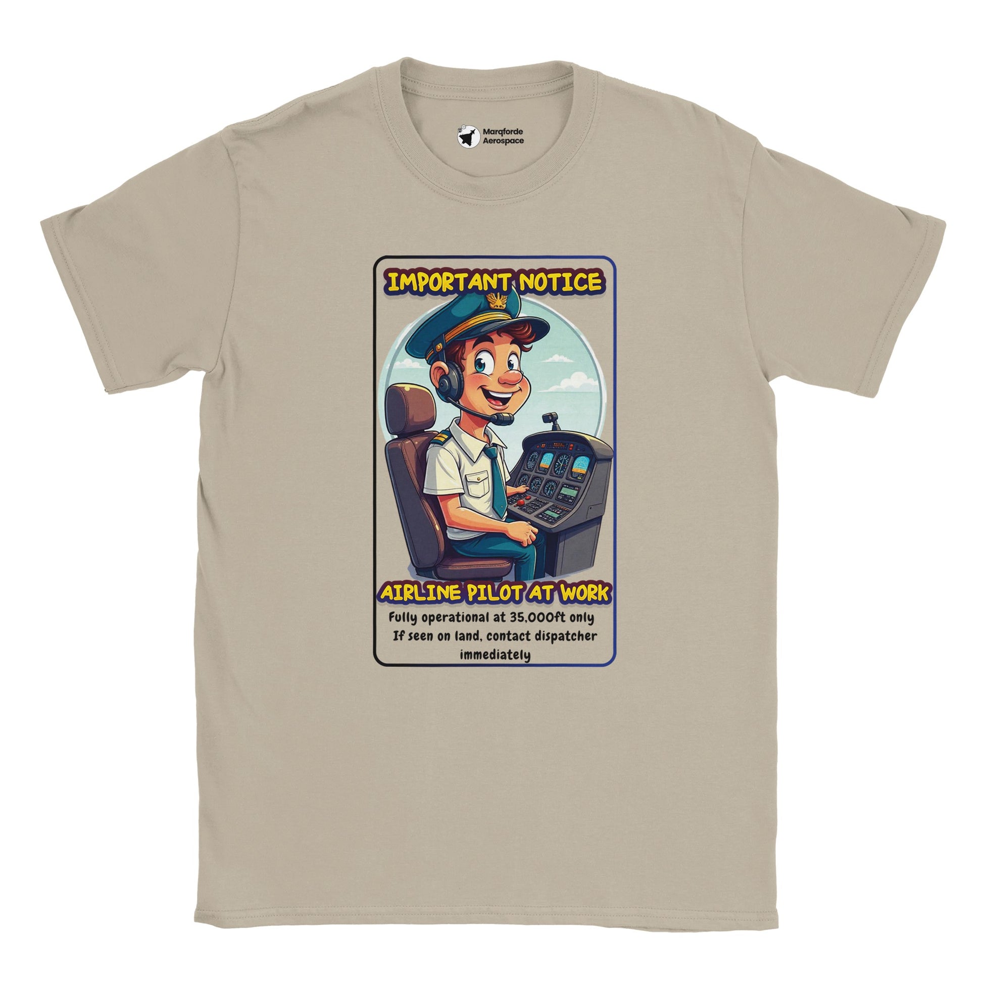 Airline Pilot at Work Men's Tee – Perfect Gift for Aviation Enthusiasts
