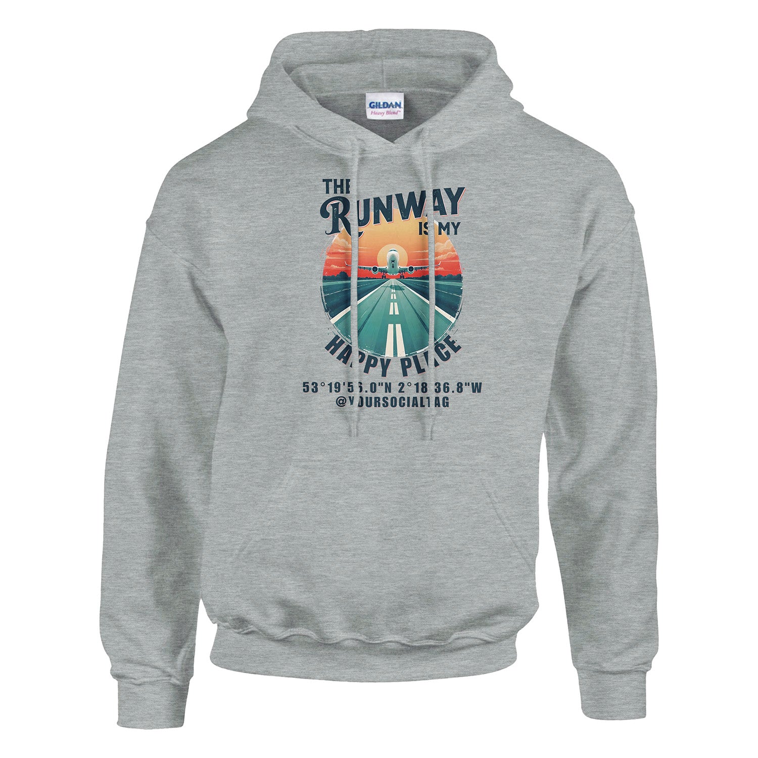 Aviation-Themed T-Shirt – The Runway Is My Happy Place Design