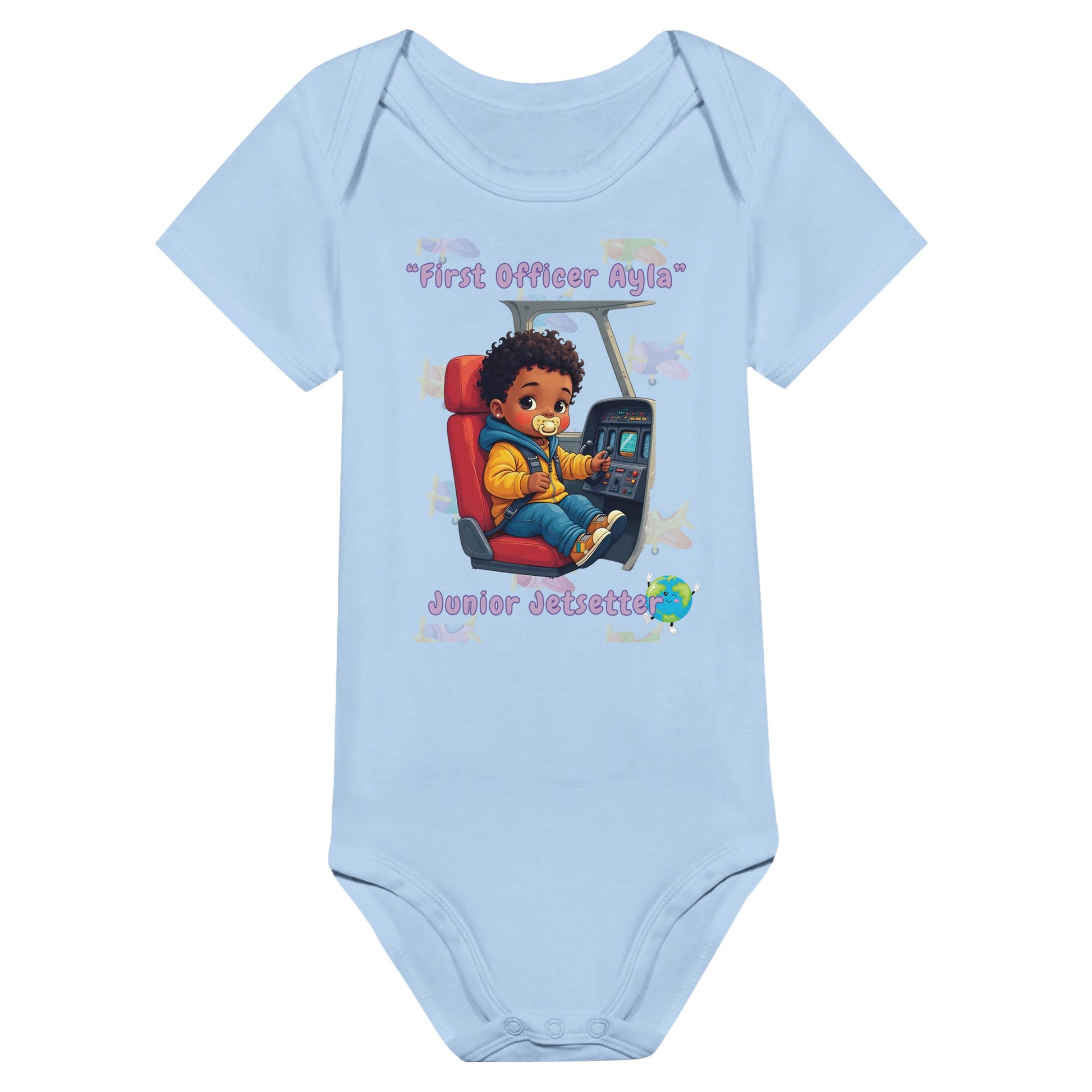 Aviation Family Baby Bodysuit – Junior Jetsetter Stylish Print